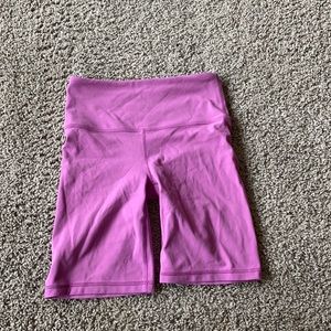 pink athleta biker shorts